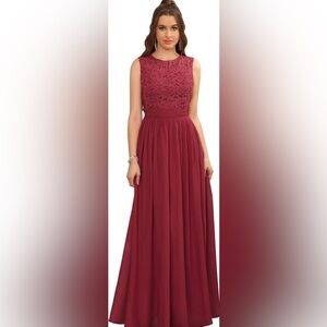 Vintage Purbelle burgundy Cocktail Dress Size Small